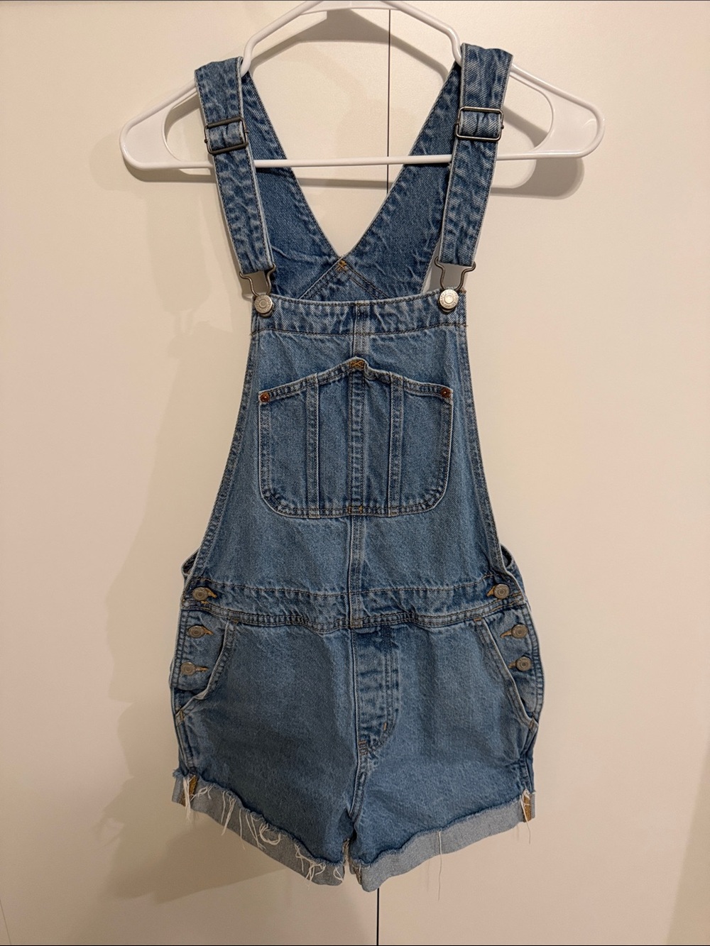 Old Navy Light Blue Denim Short Overalls